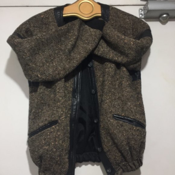 VINTAGE LINDZON WOOL LEATHER JACKETS SIZE XS - Picture 9 of 10